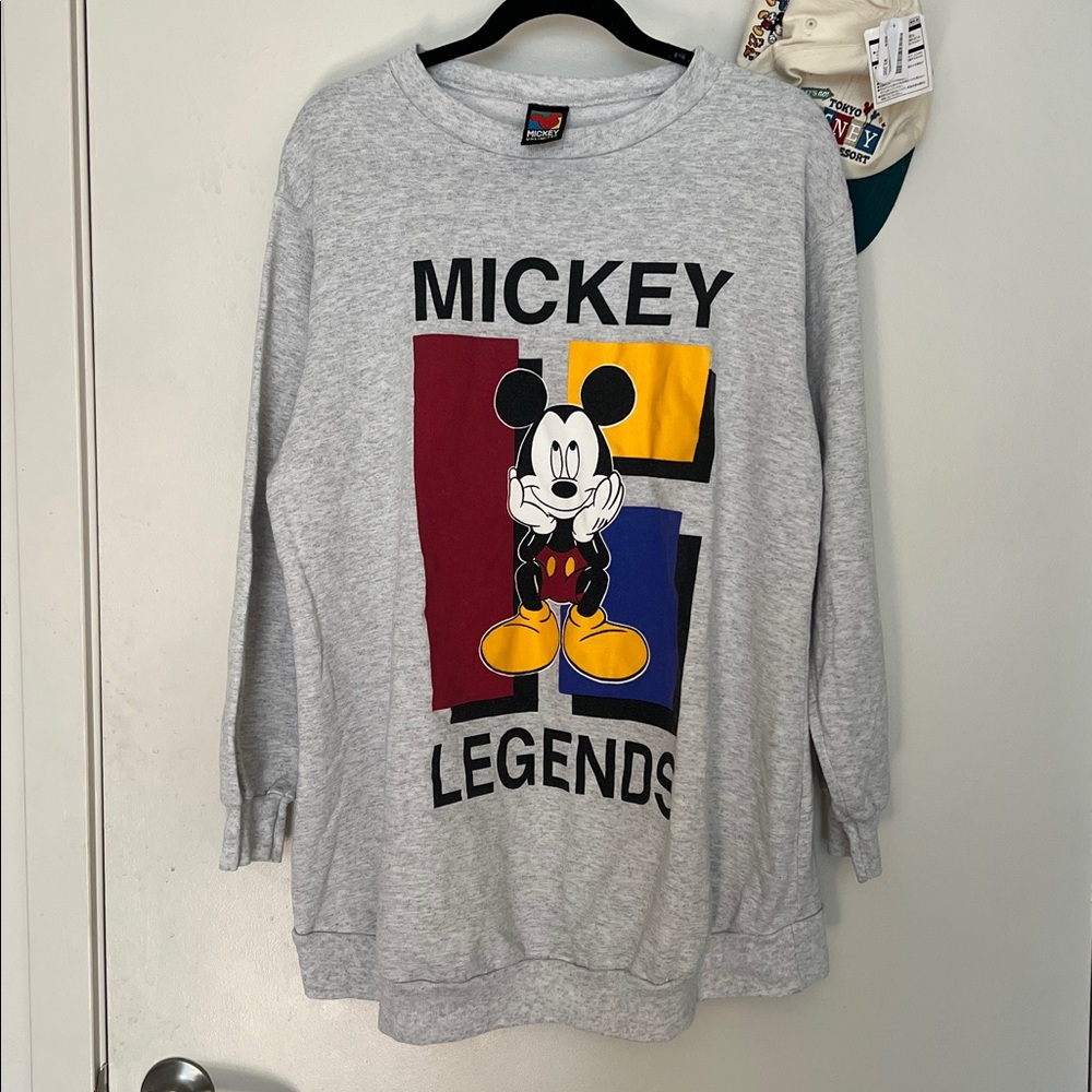 90s Mickey Legends Gray Crewneck